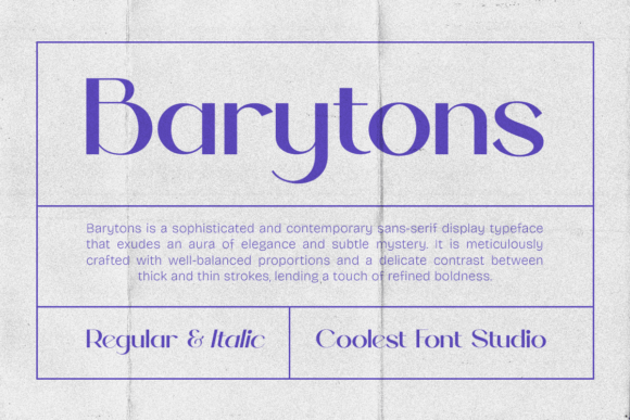 Barytons: A Modern Sans Serif Font for Campaign Creativity