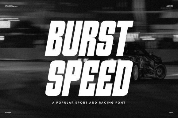 Burst Speed Font for Handmade Projects