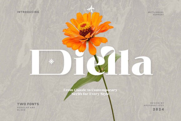 Diella: A Modern Serif Font for Polished Web Design