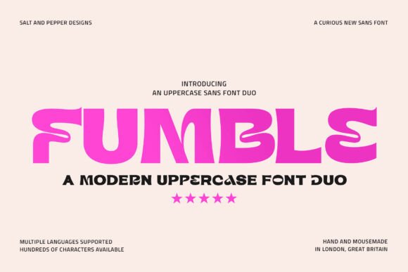 Fumble: A Bold Sans Serif for Modern Design