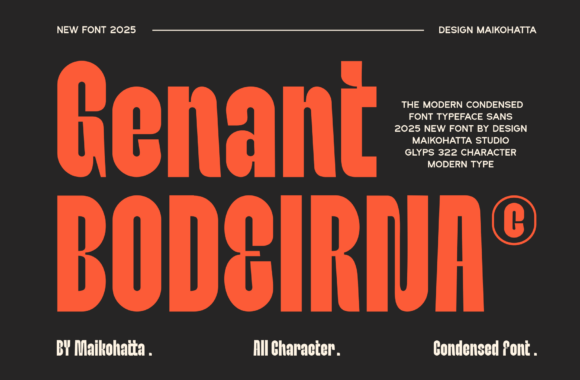 Genant Bodeirna: A Modern Sans Serif Font for Digital Design