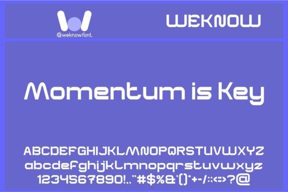 Momentum Is Key Font for Modern Branding