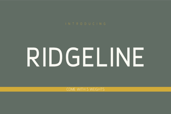 Ridgeline Font: A Modern Sans Serif for Branding Projects