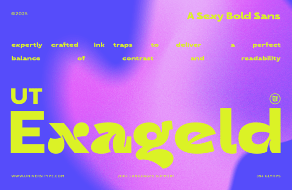 Ut Exageld: A Modern Sans Serif Font for Bold Editorial Design