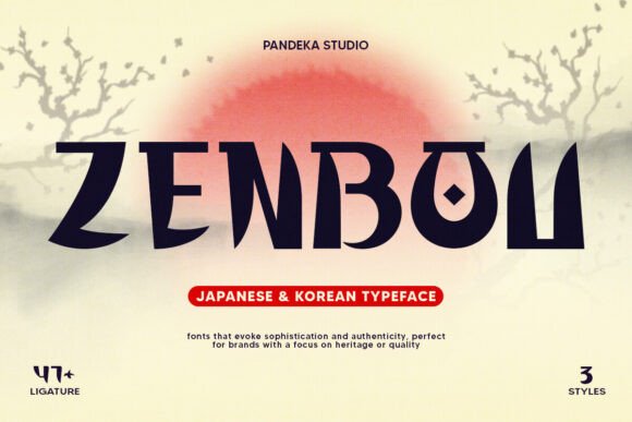 Zenbou: A Modern Decorative Font for Editorial Elegance