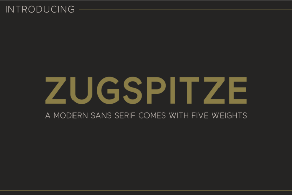 Zugspitze Font for Professional Branding